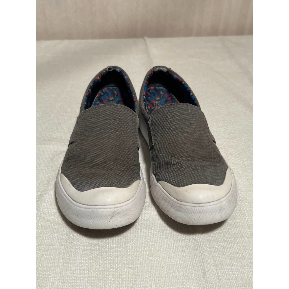 KEEN Women's Elena Slip-ON Sneaker Shoes Gray Size 7 Leather Slip On